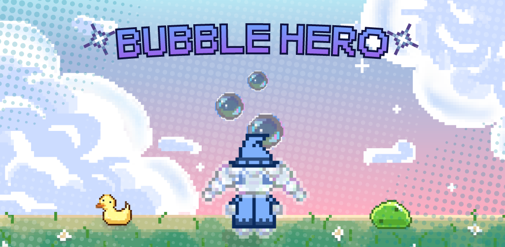 Bubble Hero: The Five Elements - Cozy wave survival puzzle mobile game featuring a magical bubble protagonist exploring corrupted elemental realms