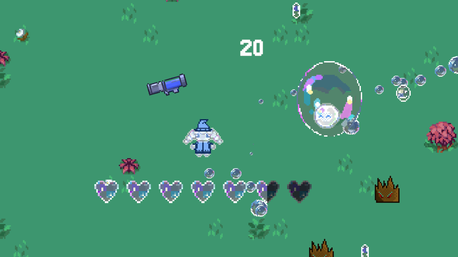 Bubble Hero gameplay - Converting enemies into allies in the Earth Kingdom biome